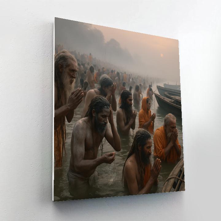 Kumbh Mela River Baths paint by number
