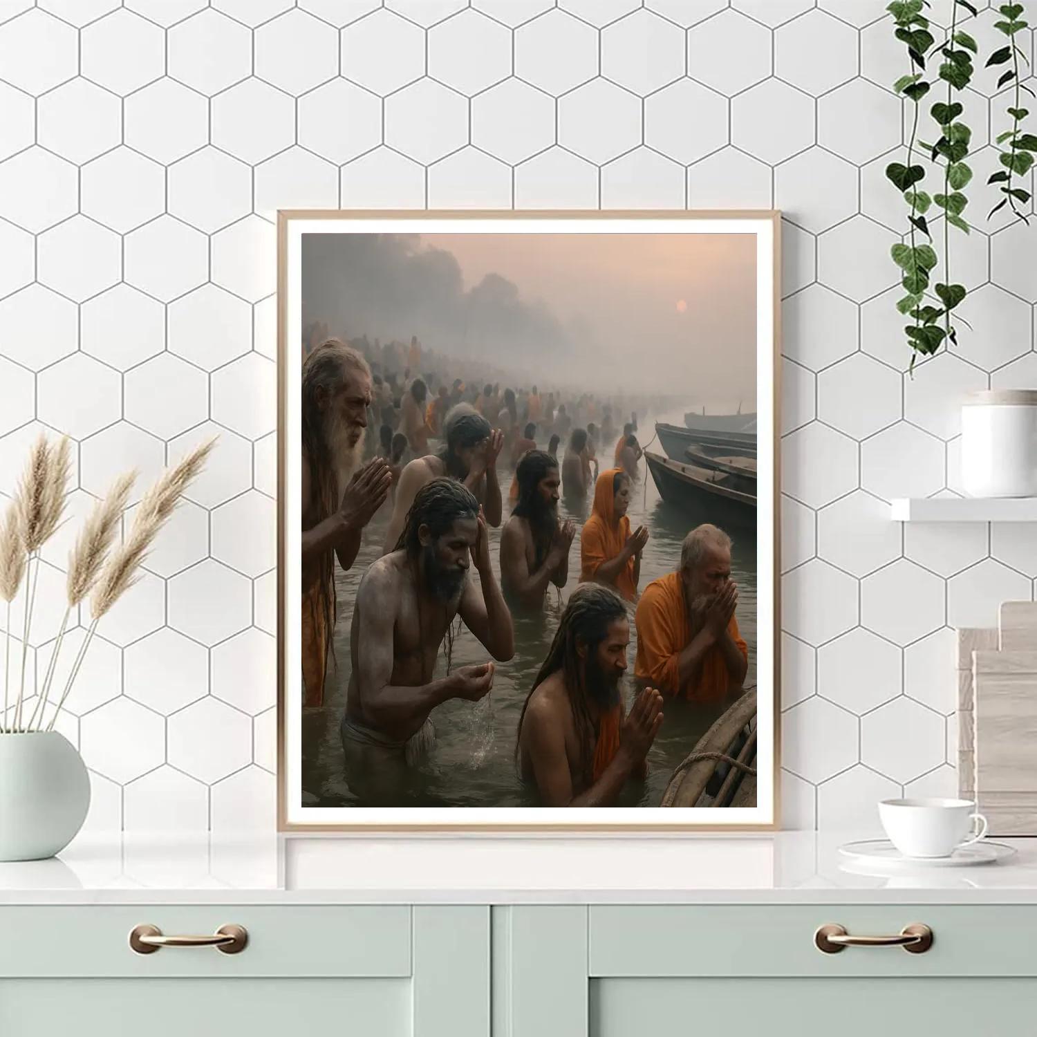 Kumbh Mela River Baths paint by number