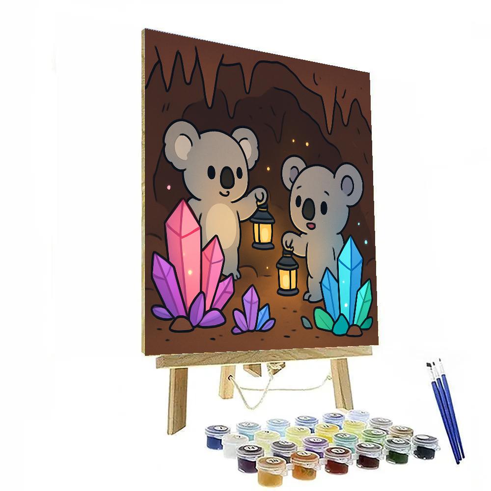 Crystal Cavern Koalas paint by number