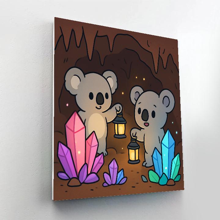Crystal Cavern Koalas paint by number