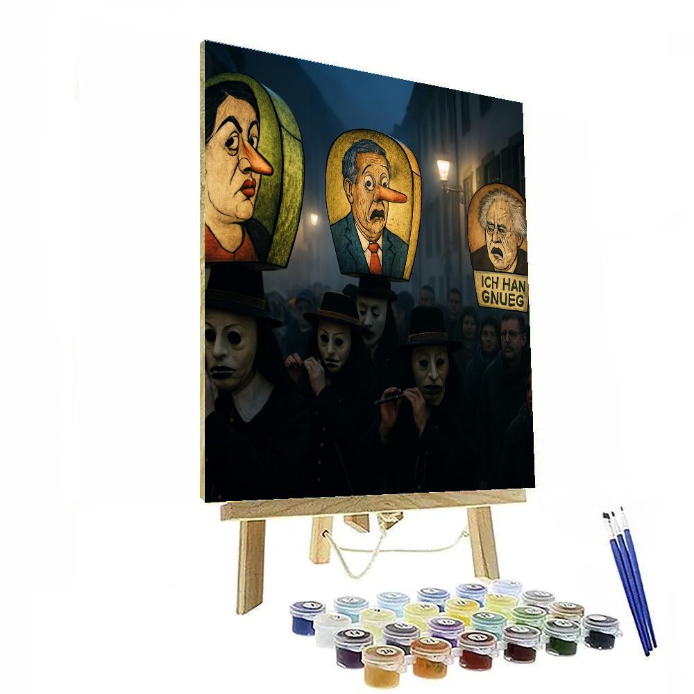 Basel Fasnacht Lantern Night paint by color