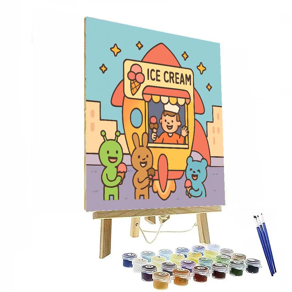 Interstellar Ice Cream Truck DIY paint by numbers