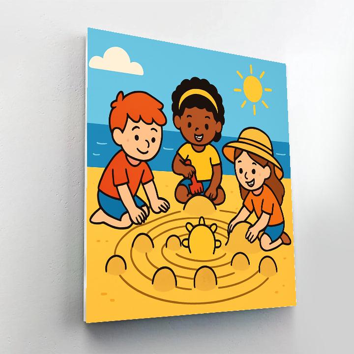 Solar System Sandbox DIY paint by numbers