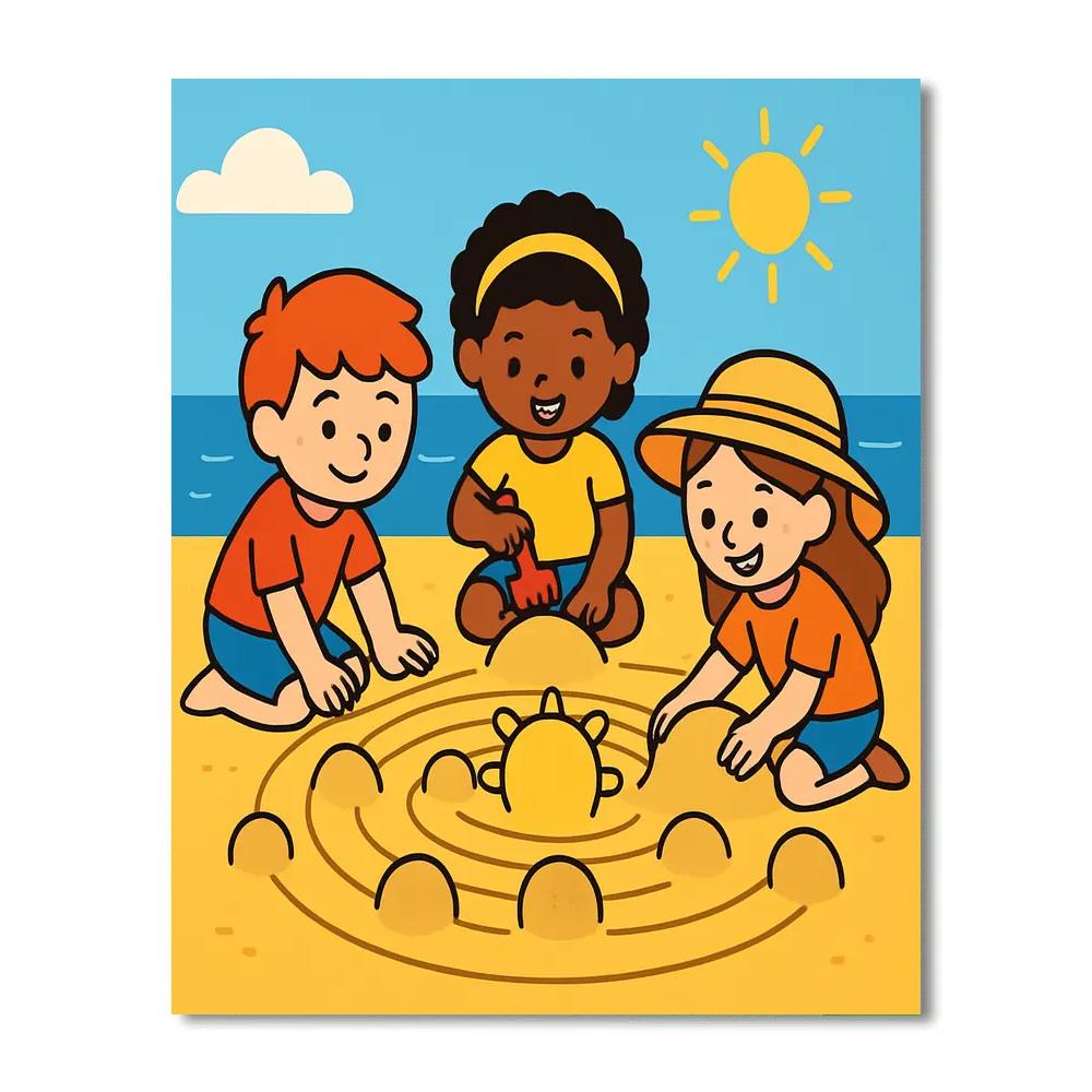 Solar System Sandbox DIY paint by numbers