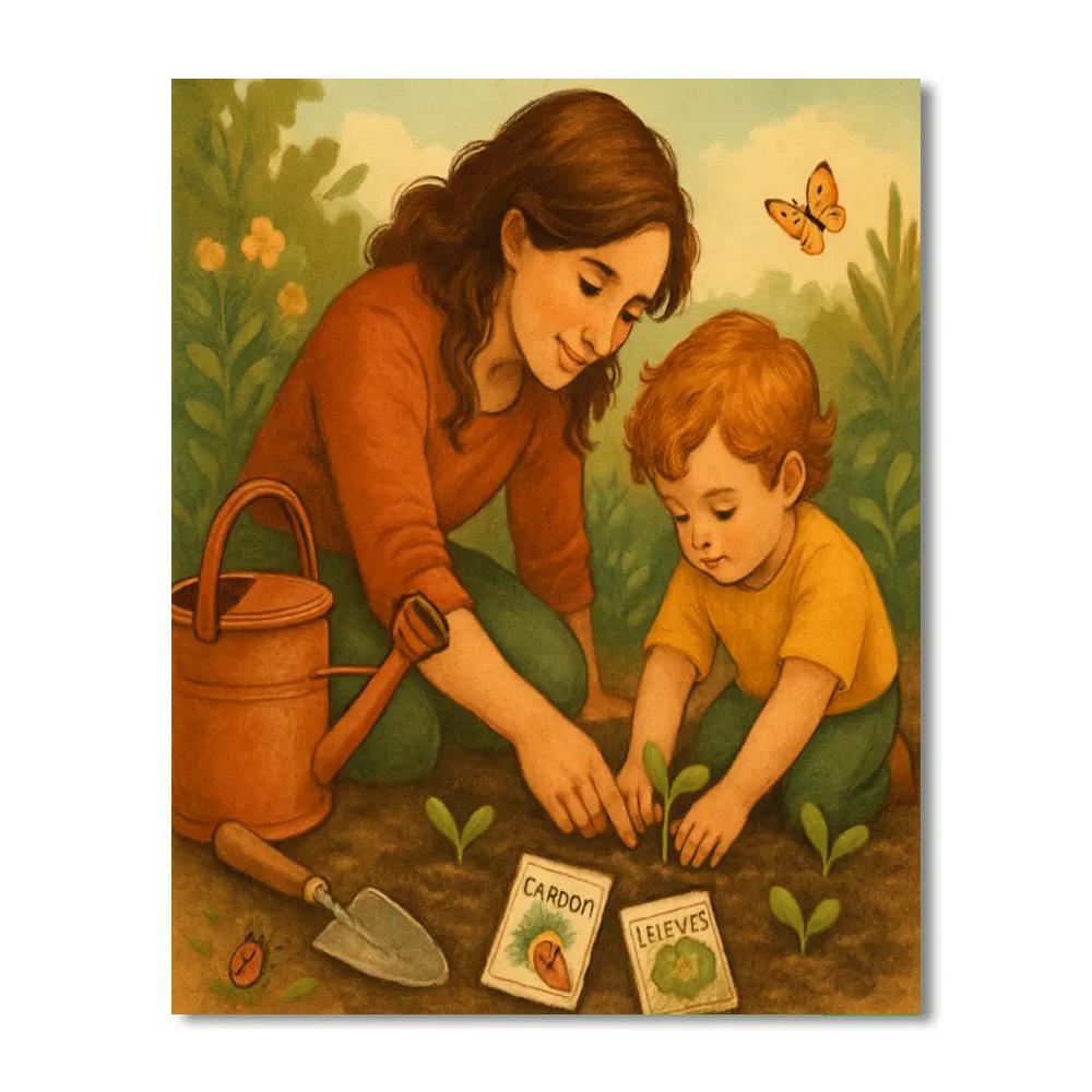 Little Gardener Instruction Numbered painting kits