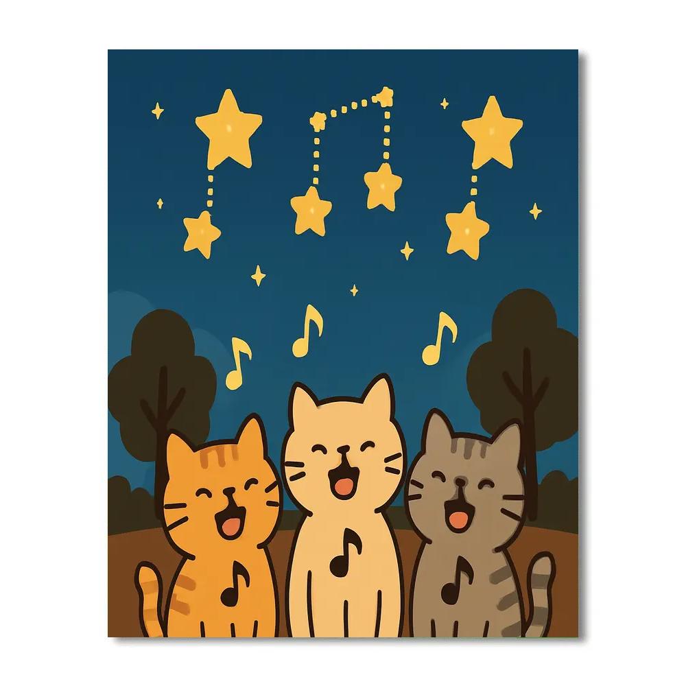 Constellation Cat Choir Paint by numbers art