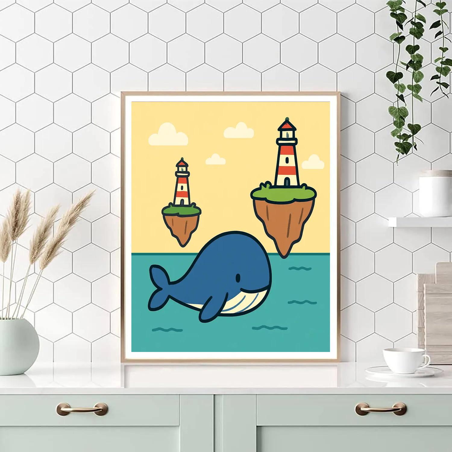 Voyage Of The Little Whale Paint by numbers art