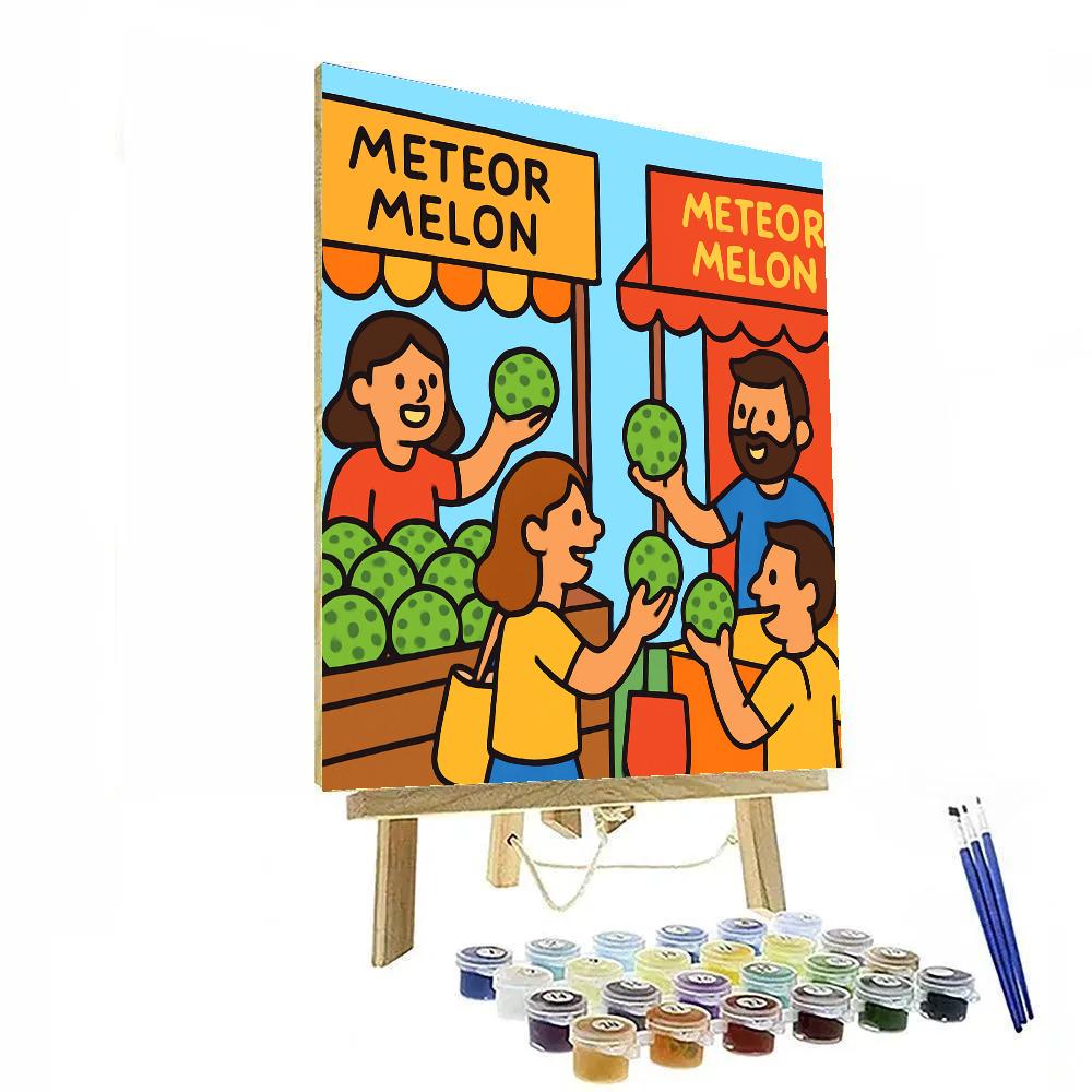Meteor Melon Market Paint by numbers art