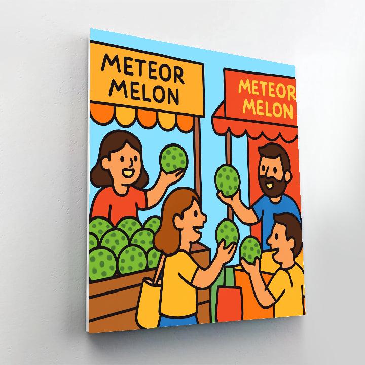 Meteor Melon Market Paint by numbers art