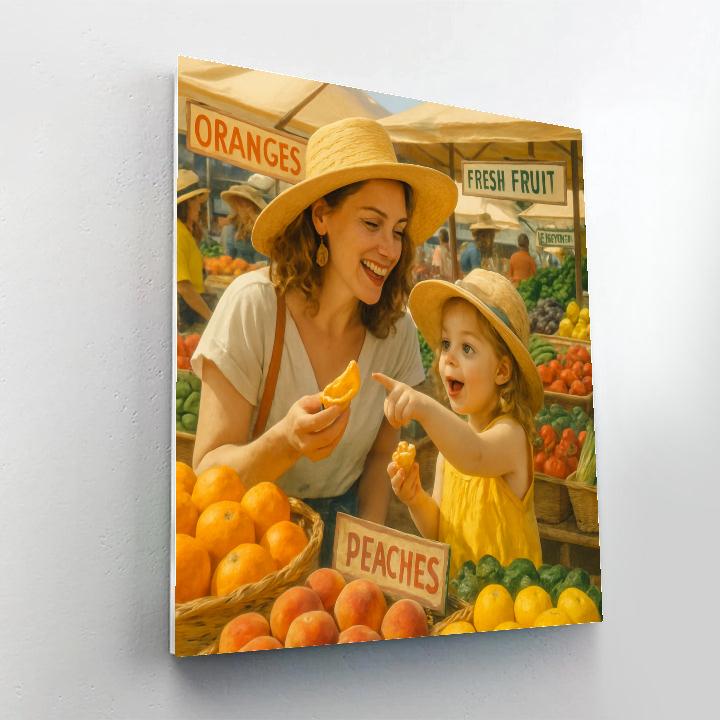 Market Morning Together paint by numbers