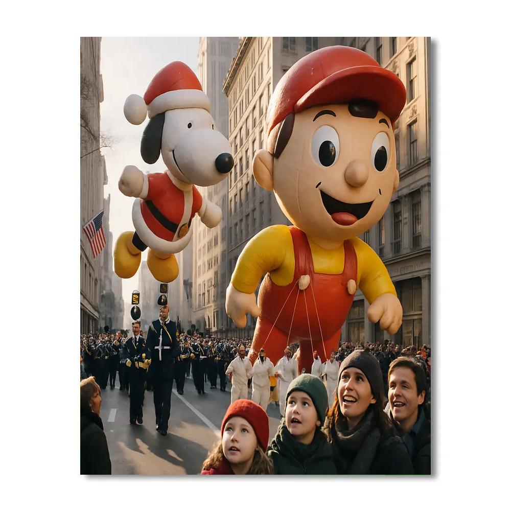 Float Parade At Macys Thanksgiving Day Paint by numbers kits
