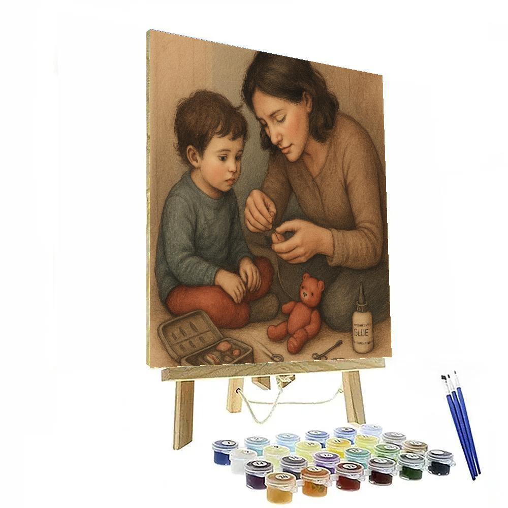 Repairing A Toy Together Numbered painting kits