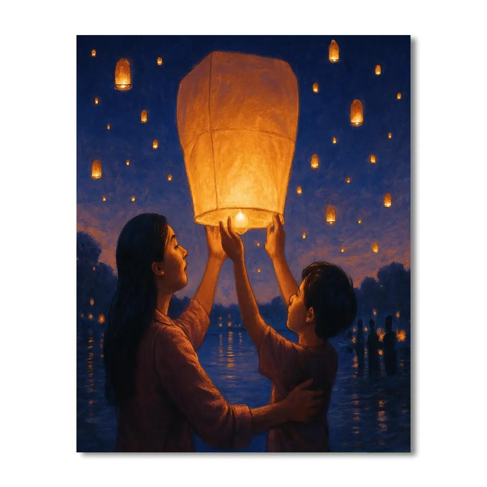 Festival Lantern Release Paint by numbers kits