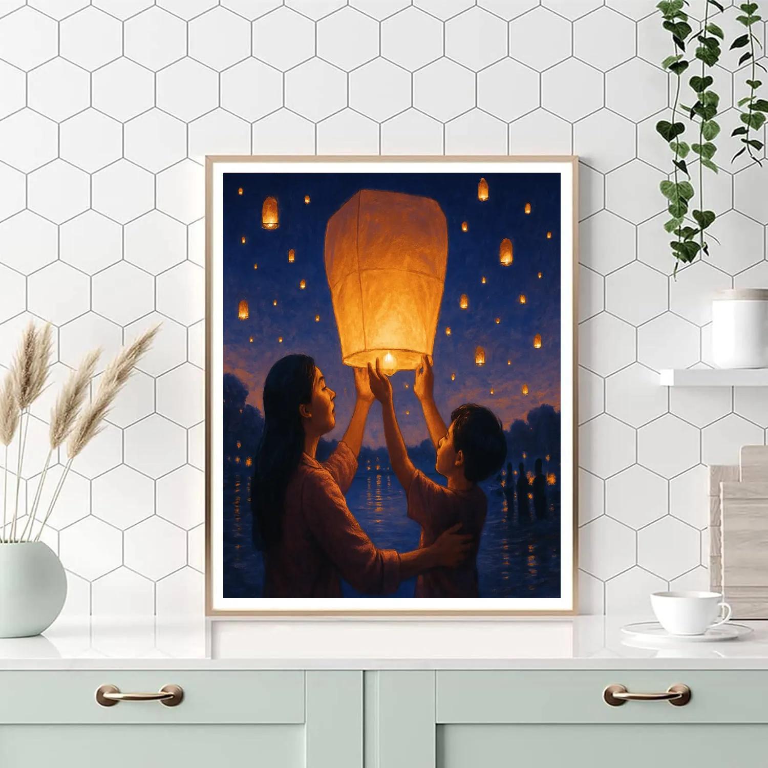 Festival Lantern Release Paint by numbers kits