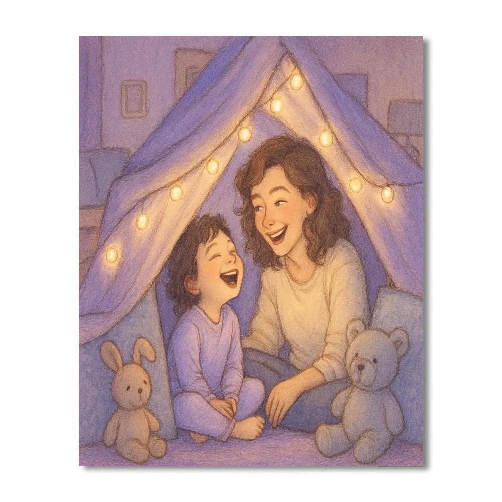 Pajama Pillow Fort Numbered painting kits