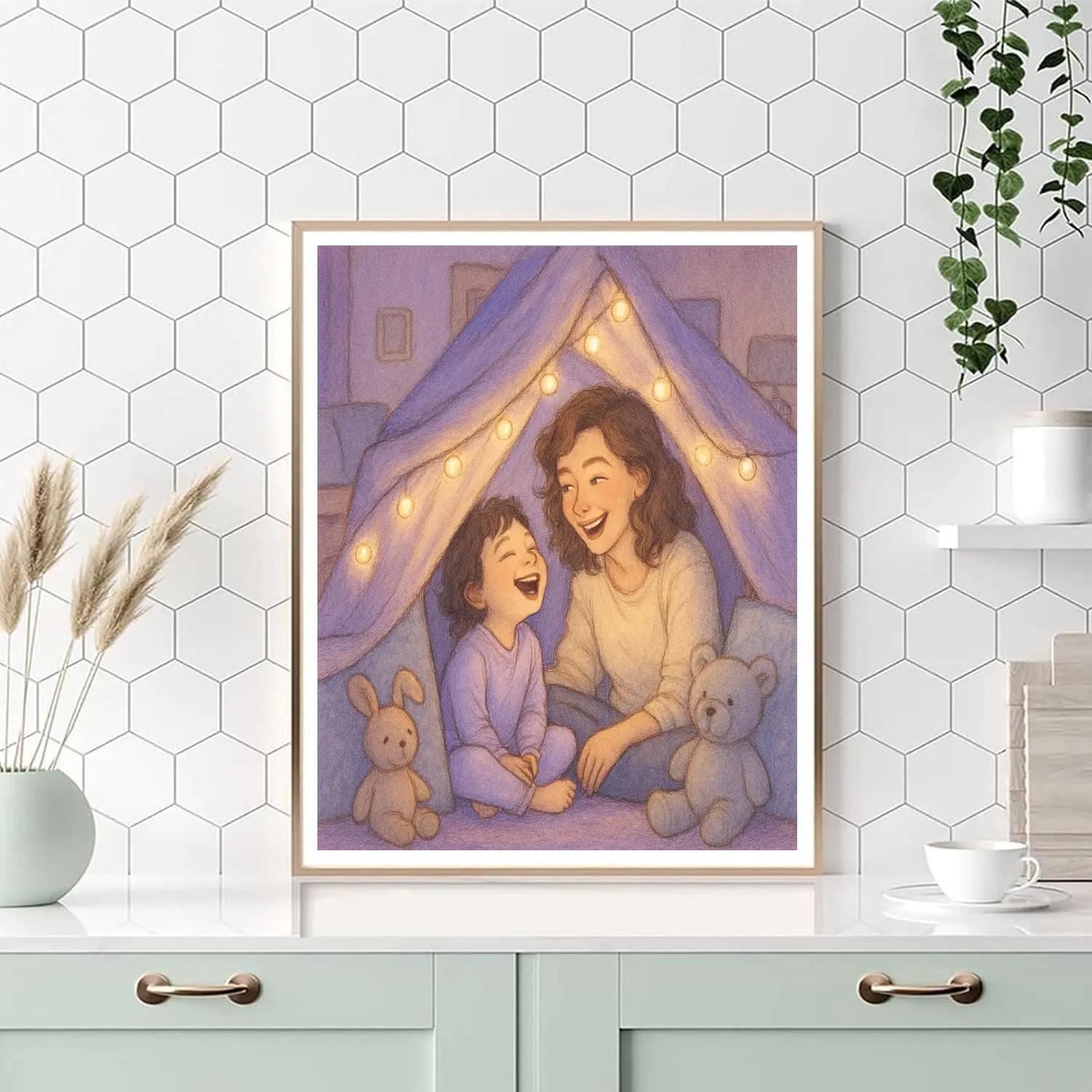 Pajama Pillow Fort Numbered painting kits