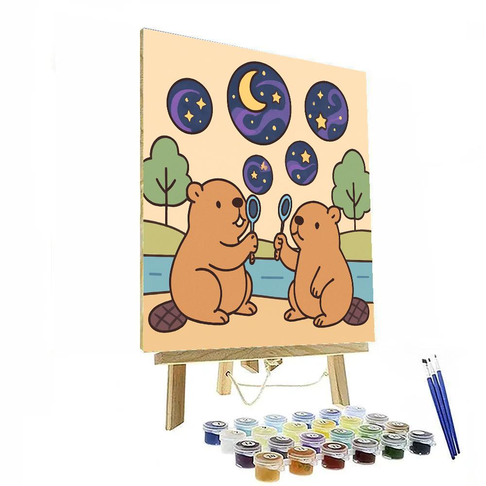 Bubble Galaxy Beavers paint by numbers