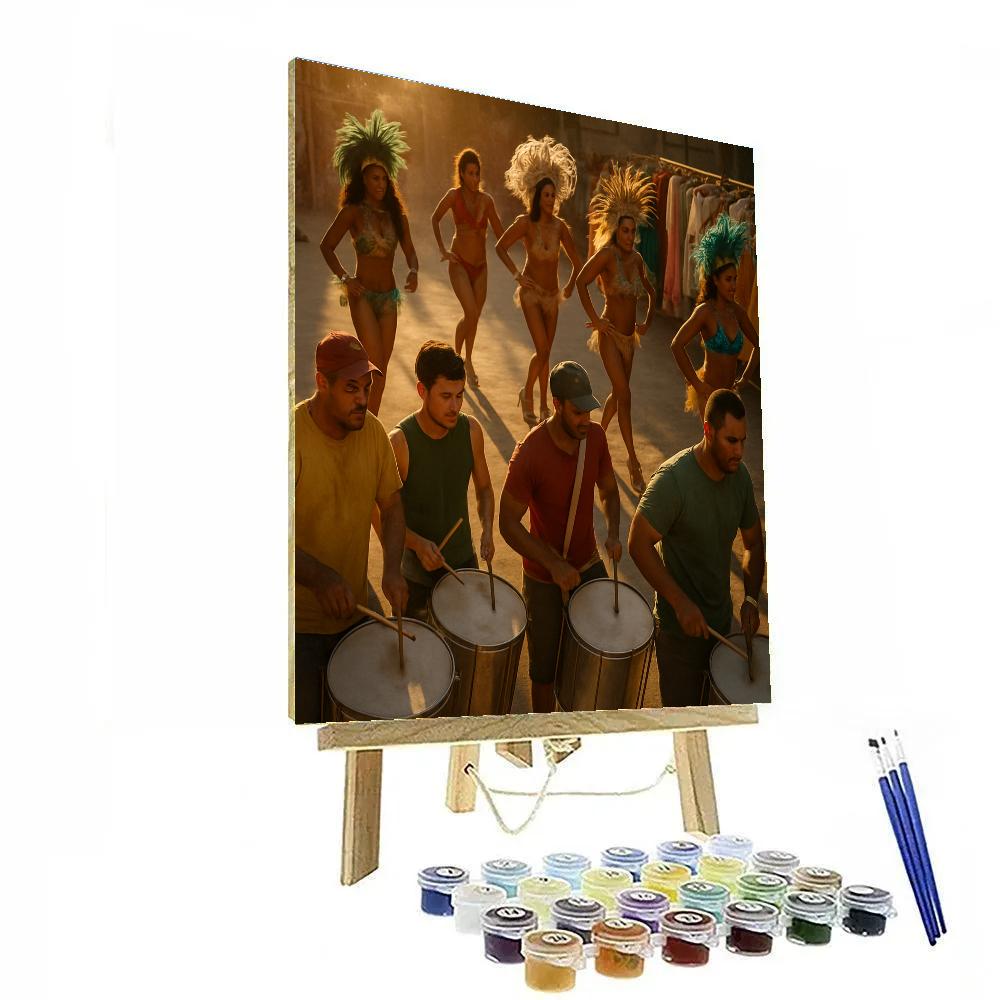 Samba School Rehearsal At Sunset Painting by numbers kit