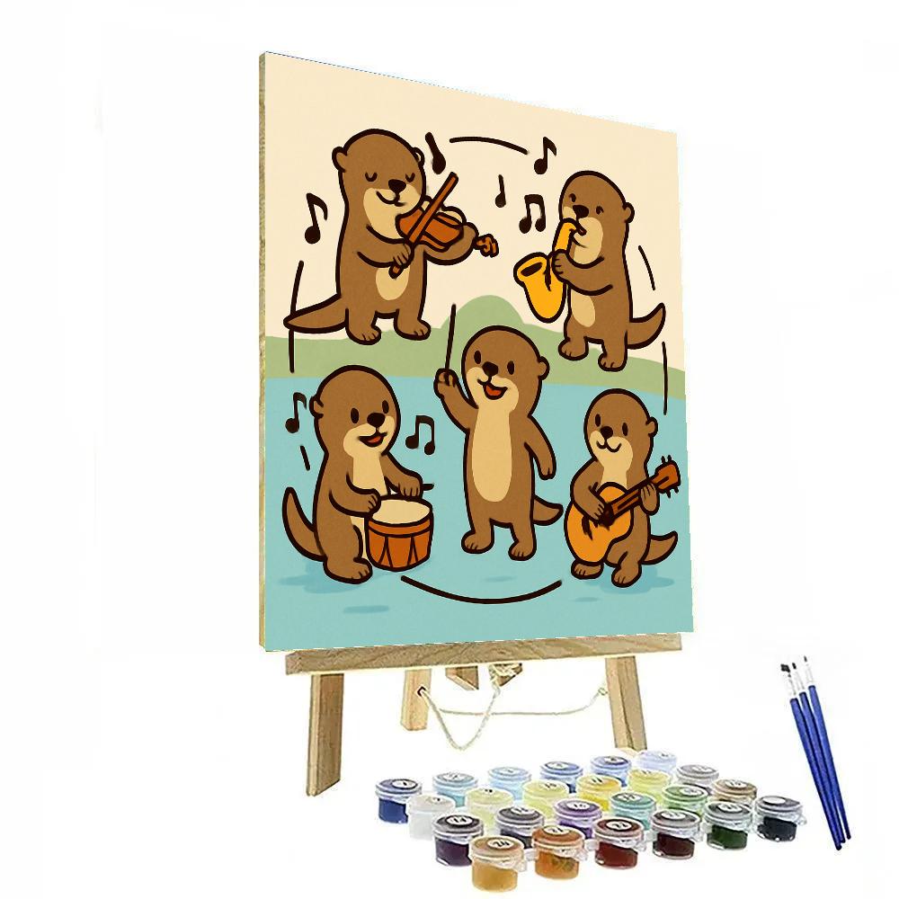 Orbit Orchestra Otters paint by color