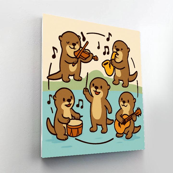 Orbit Orchestra Otters paint by color