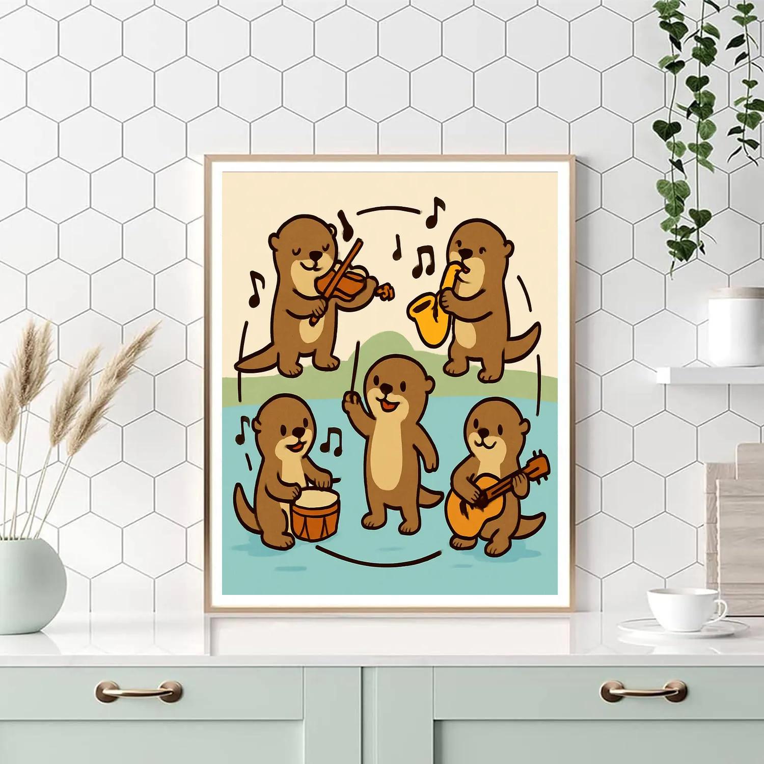 Orbit Orchestra Otters paint by color
