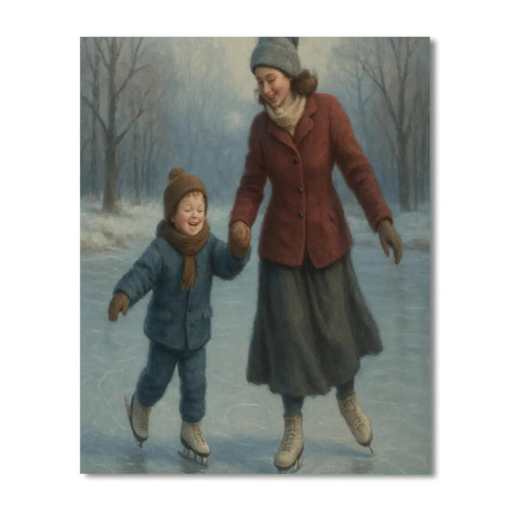 Pond Skating Glide Paint by numbers kits