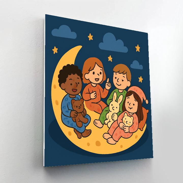 Pajama Planet Sleepover paint by color