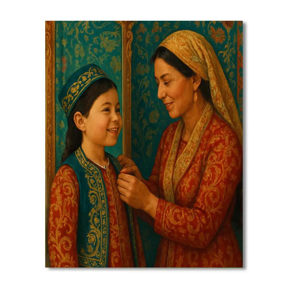 Cultural Dress Celebration Number painting