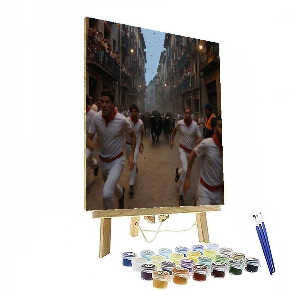 Feast Of San Ferm EDn Running Of The Bulls paint by numbers