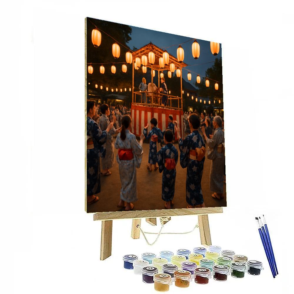 Obon Bon Odori Night Dance Numbered painting kits