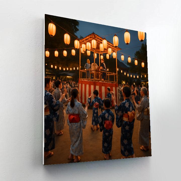 Obon Bon Odori Night Dance Numbered painting kits