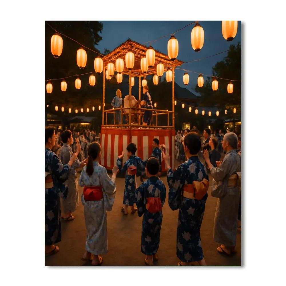 Obon Bon Odori Night Dance Numbered painting kits
