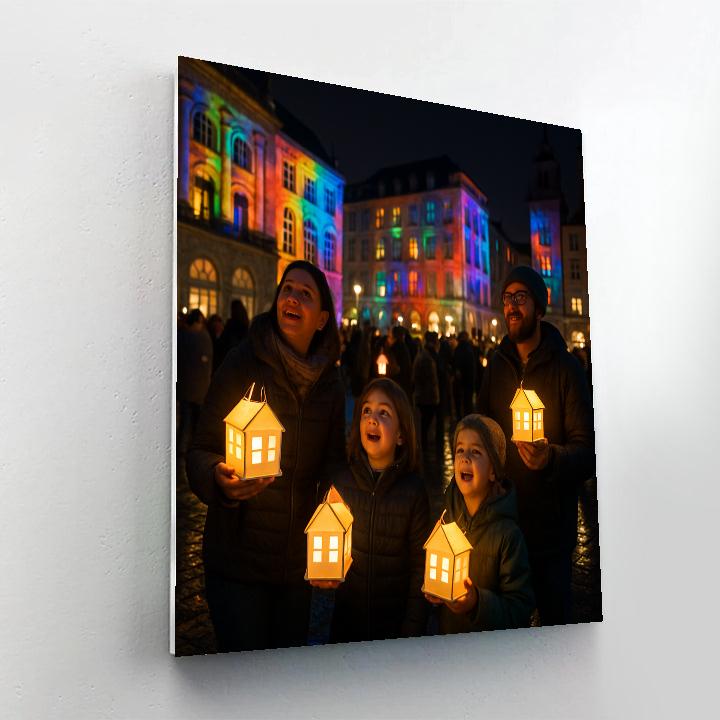 Feast Of Lanterns In Lyon Fete Des Lumieres Number painting