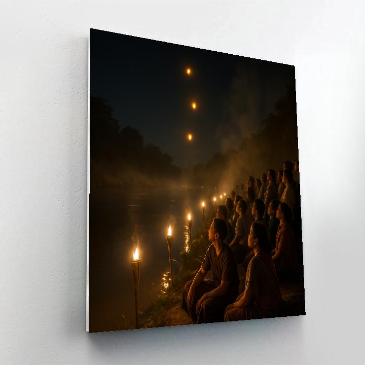Naga Fireball Festival Mekong River Painting by numbers kit