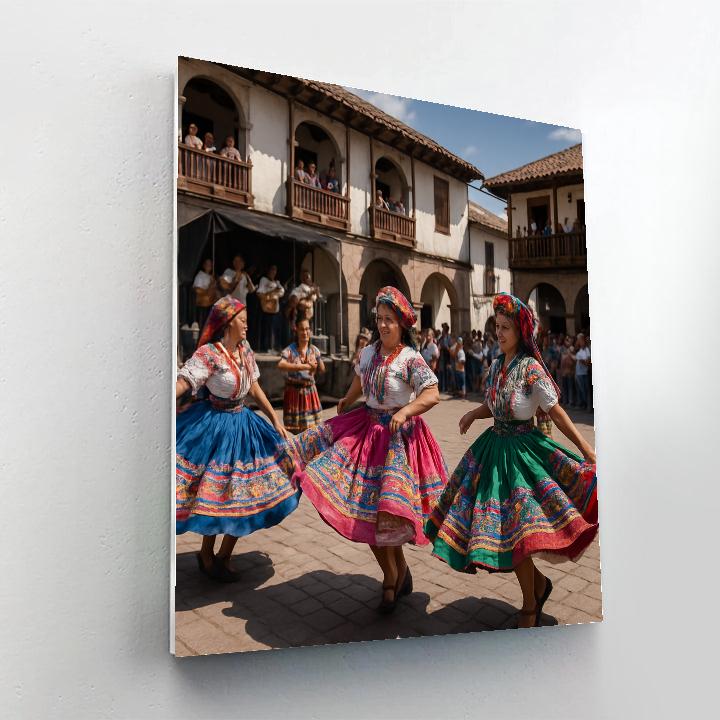 Mexican Guelaguetza Dance In Oaxaca Painting by numbers kit