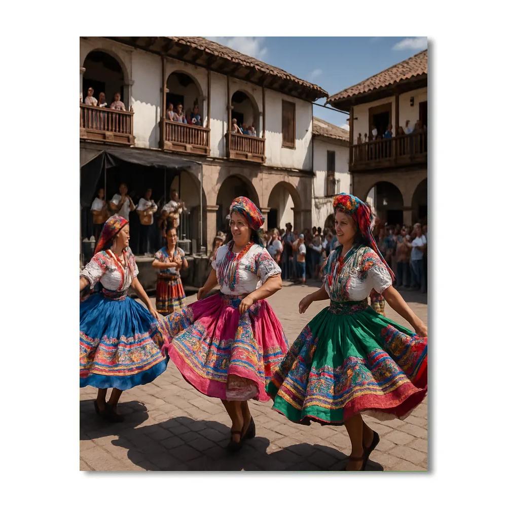 Mexican Guelaguetza Dance In Oaxaca Painting by numbers kit