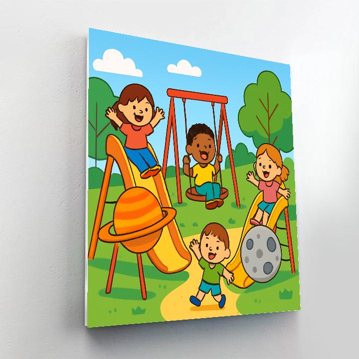 Planetary Playground Parade paint by number