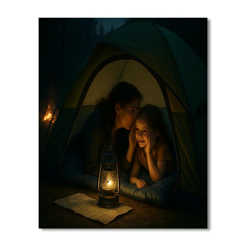 Camping Tent Whisper Painting by numbers kit