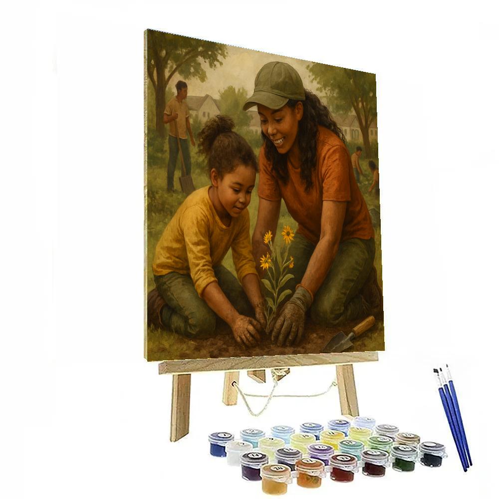 Volunteer Garden Planting Number painting