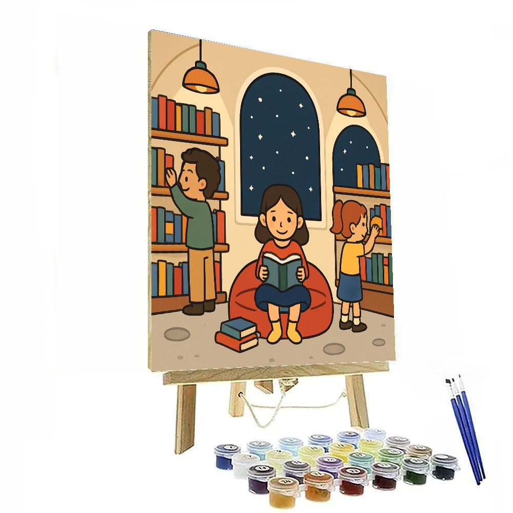 Little Lunar Librarians paint by numbers
