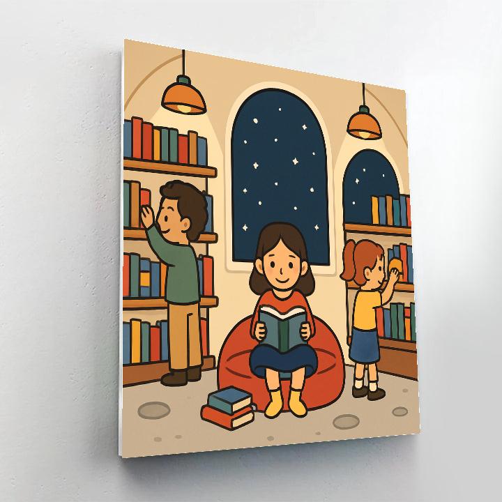 Little Lunar Librarians paint by numbers