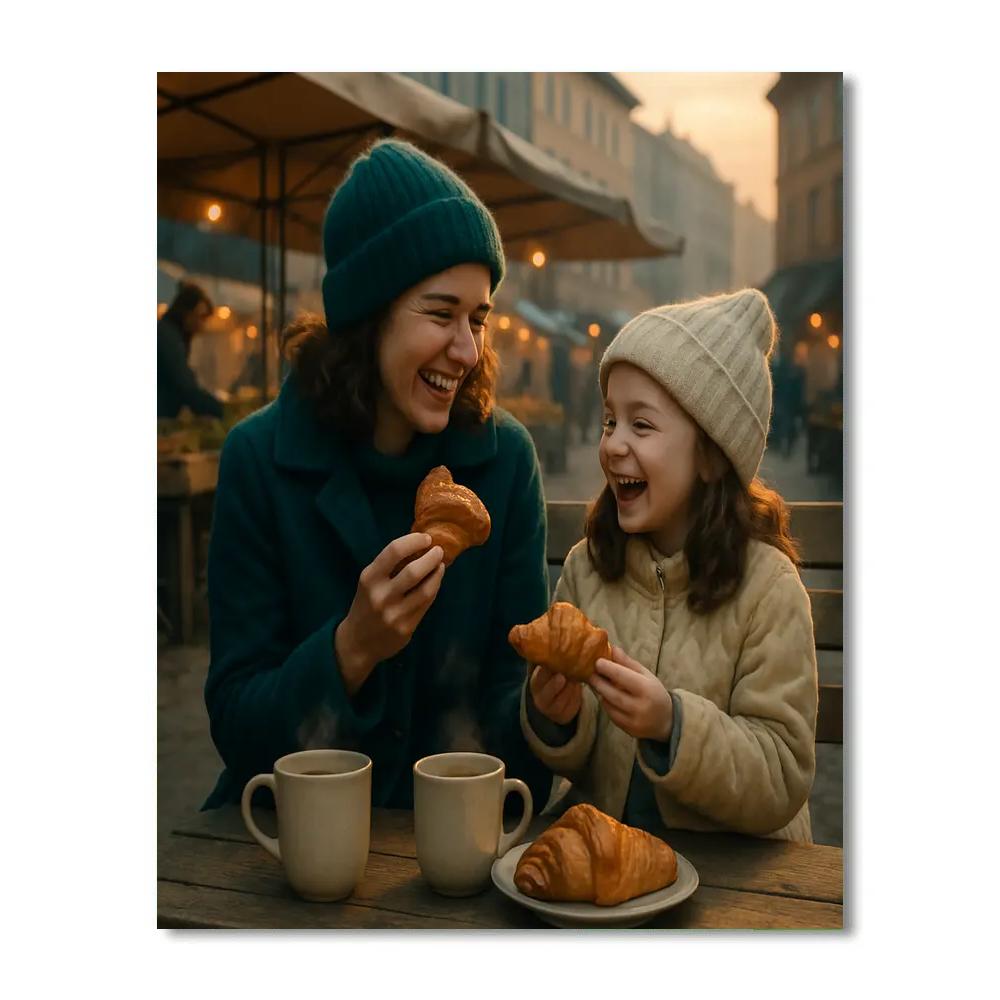 Sunrise Market Breakfast DIY paint by numbers