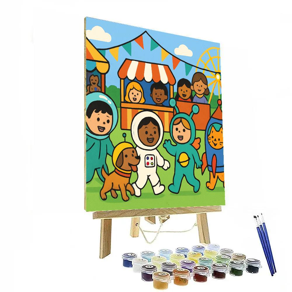 Cosmic Costume Carnival painting number kit