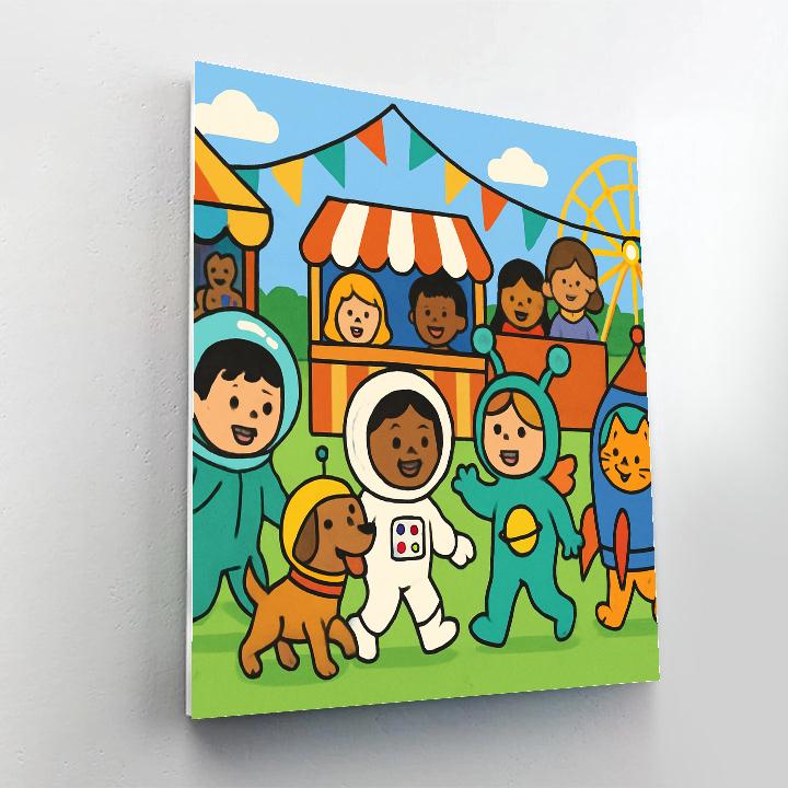 Cosmic Costume Carnival painting number kit
