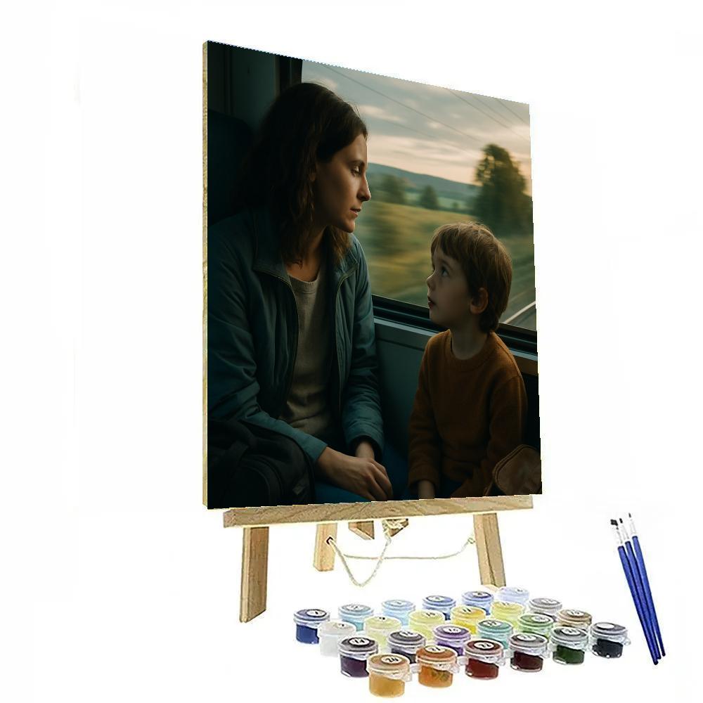 Train Window Conversation Paint by numbers art