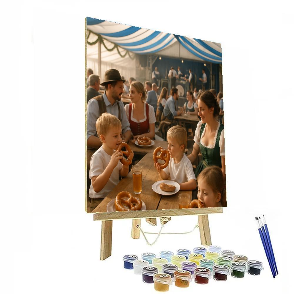 Oktoberfest Family Morning Tent Painting by numbers kit