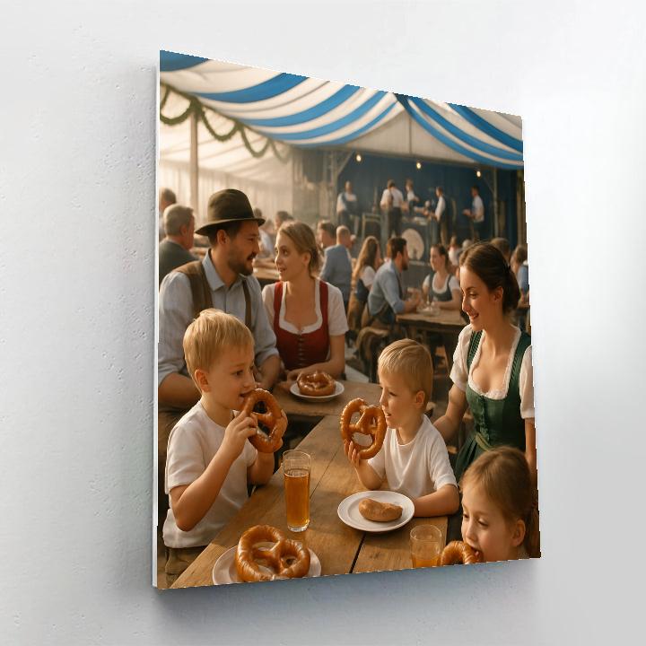 Oktoberfest Family Morning Tent Painting by numbers kit