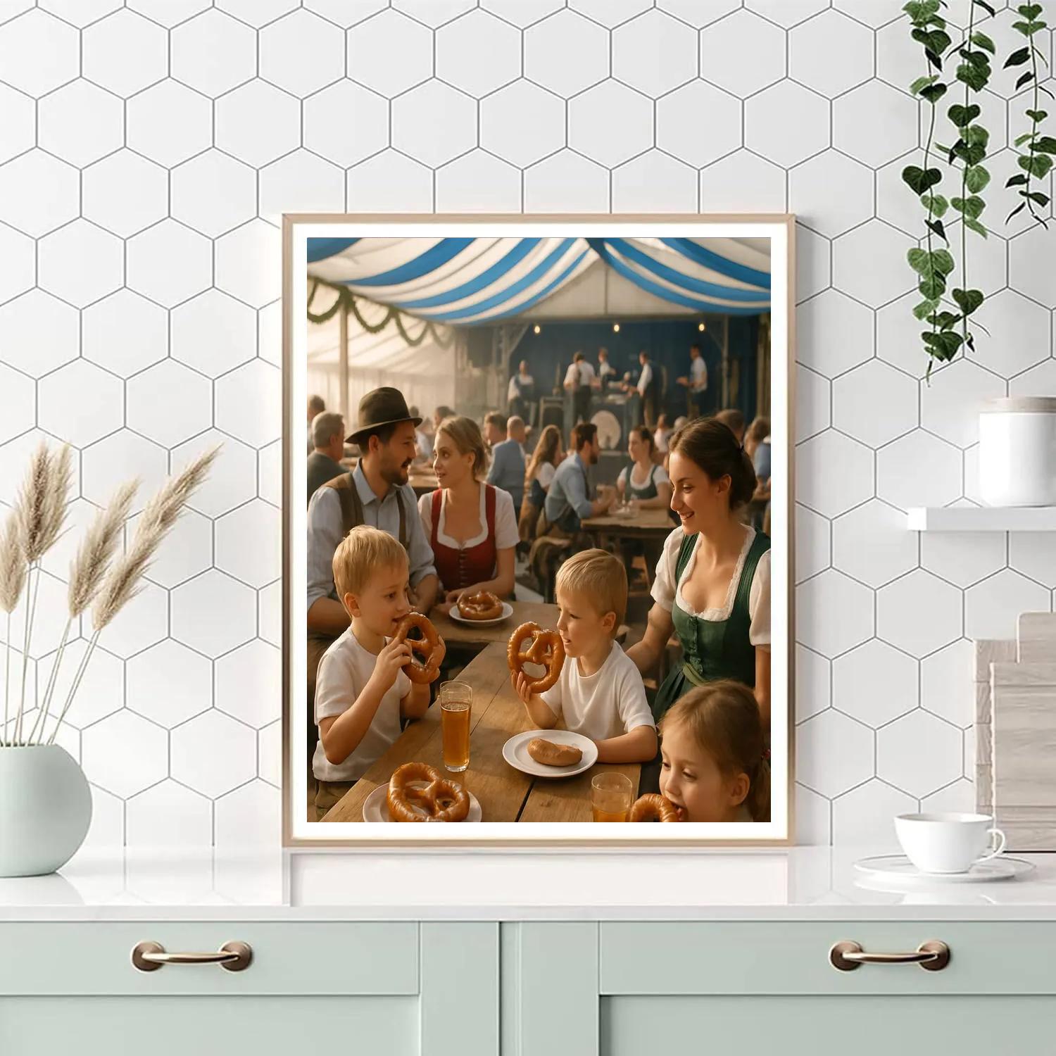 Oktoberfest Family Morning Tent Painting by numbers kit