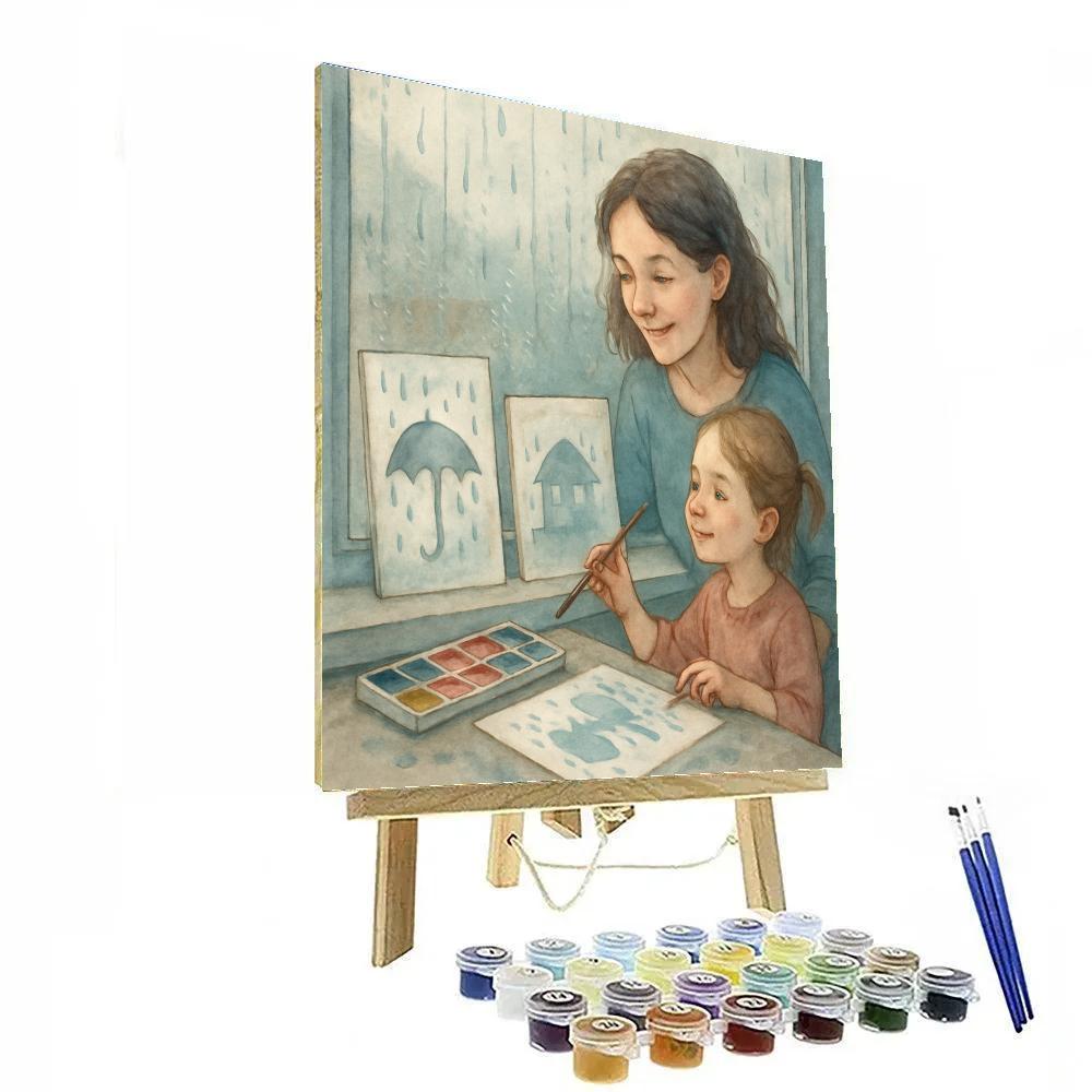 Rainy Window Painting Painting by numbers kit