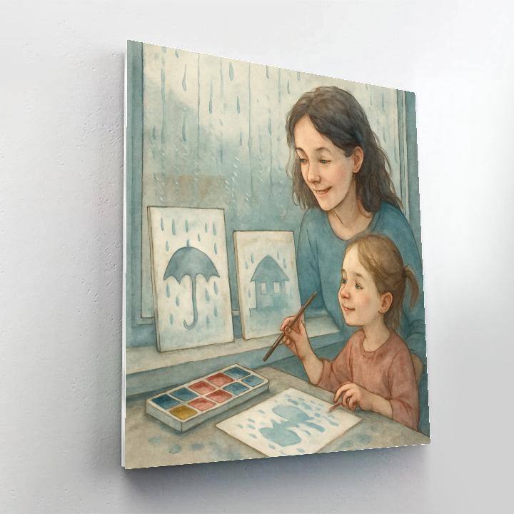 Rainy Window Painting Painting by numbers kit